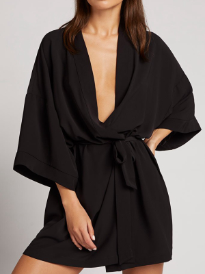 Supreme Mini Robe In Black