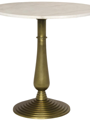 Noir Alida Side Table - Antique Brass