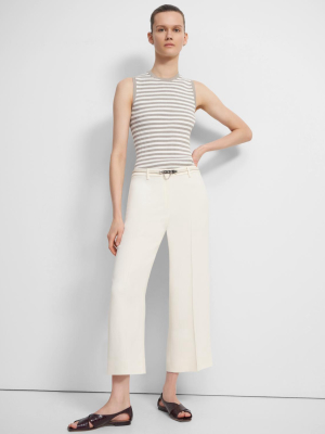 Wide Cropped Pant In Eco Rosina Crepe
