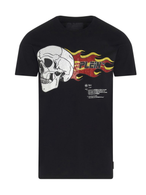 Philipp Plein Skull On Fire Print T-shirt