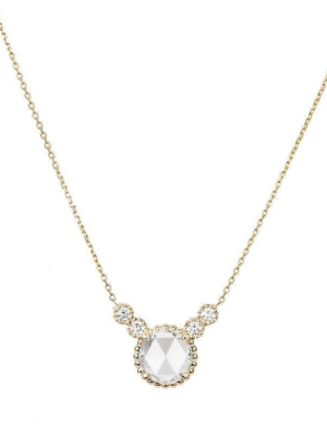 Rose Cut Diamond Dew Necklace