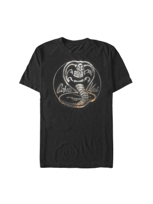 Men's Cobra Kai Metal Snake Logo T-shirt