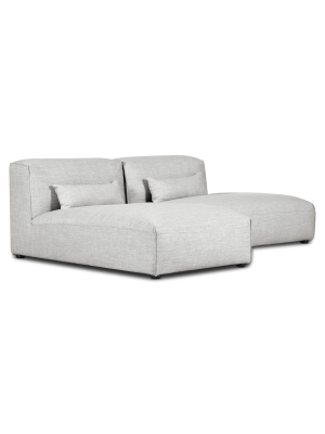 2pc Tourbino Right Armless Chaise Modular Sofas - Poly & Bark