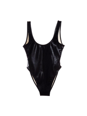 Metallic Black [blank Swimsuit]