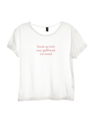 Break Up With Your Girlfriend, I'm Bored [distressed Women's Tee]