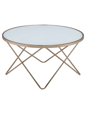 Coffee Table Frosted Champagne - Acme Furniture