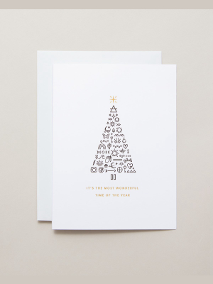 Iconic Holiday Tree Greeting Card