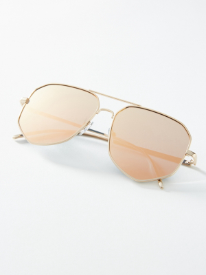 Lucy Mirrored Aviator Sunglasses