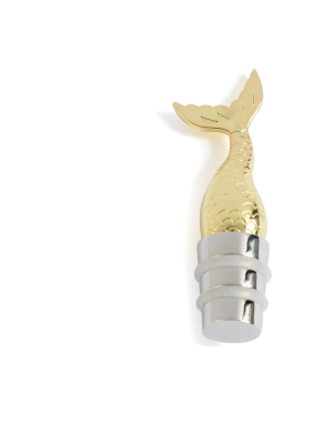 Mermaid Bottle Stopper - Gold - Shiraleah