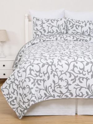 C&f Home Serendipity Grey Quilt