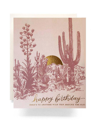 Cactus Sunset Birthday Card