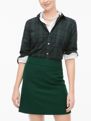 Wool-blend A-line Skirt