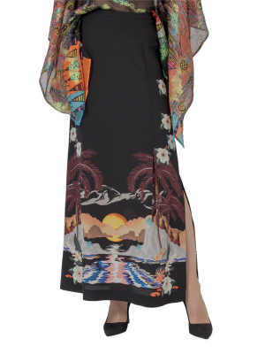 Etro Printed Side-slit Skirt