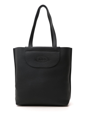 Tod's Logo Debossed Tote Bag