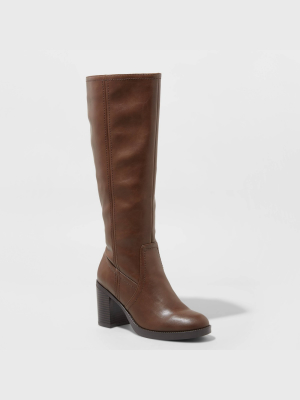 Women's Jayla Heeled Tall Fashion Boots - A New Day™