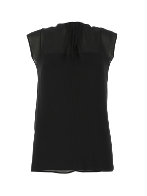 Prada Pussybow Sleeveless Blouse