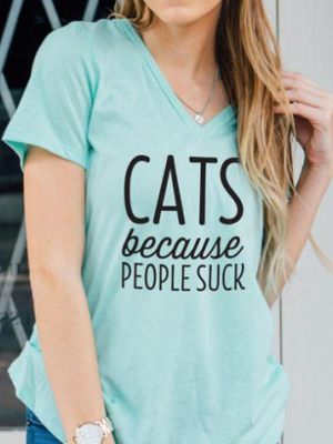 Cats Because People Suck Tshirt