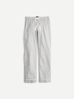 Cotton Pajama Pant In Gray Gingham