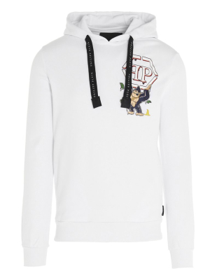 Philipp Plein King Plein Logo Print Hoodie