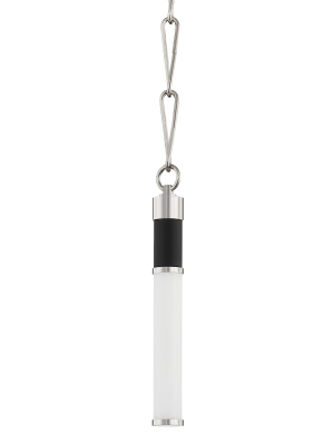 Hudson Valley Lighting Huntington Pendant - Polished Nickel & Black & White