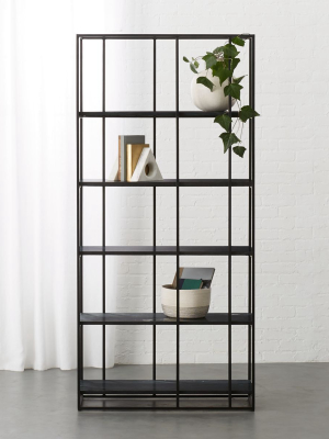 Caged Black Marble Bookcase