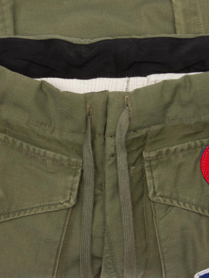 Greg Lauren Zip Lounge Pant - Army/patchwork