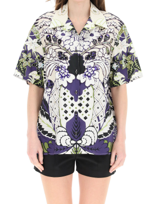 Valentino World Arazzo Print Bowling Shirt