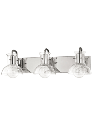 Riley 3 Light Bath Bracket - Polished Nickel