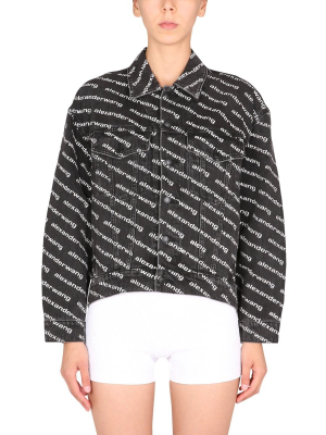 Alexander Wang All Over Logo Print Jacket