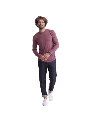 Goodlife Men's Long Sleeve Triblend Scallop Crew - Russet