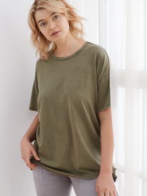 Aerie Boyfriend Distressed Oversized T-shirt