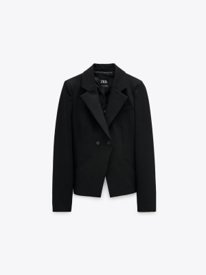 Blazer With Shoulder Pads