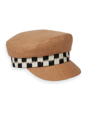 Wool-blend Captain Hat