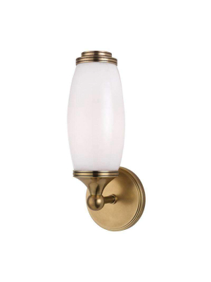 Brooke 1 Light Wall Sconce Aged Brass