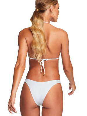 Vitamin A California High Leg Bikini Bottom In White Ecotex