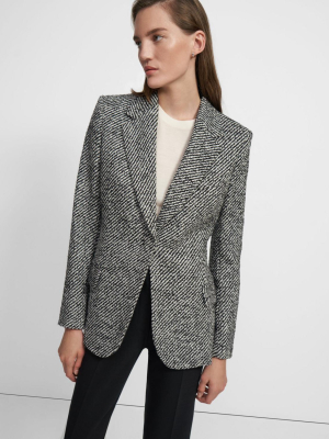 Fitted Blazer In Bouclé Tweed