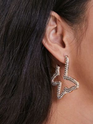 Rhinestone Butterfly Earrings