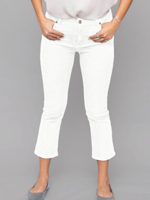 Jennifer High-rise Flare Crop Pure White