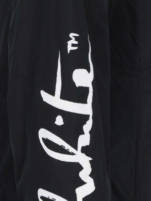 Off-white Logo Zipped Raincoat