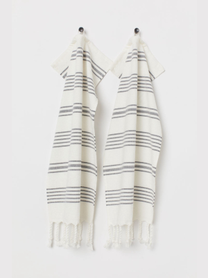 2-pack Striped Guest Towels