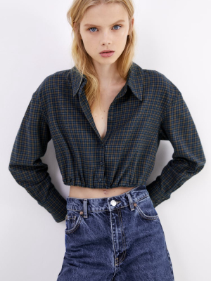 Plaid Cropped Shirt