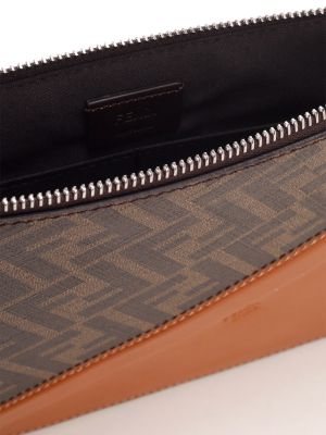 Fendi Ff Motif Panelled Clutch Bag