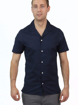 Seabed Blue Open Collar Shirt