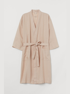 Washed Linen Bathrobe