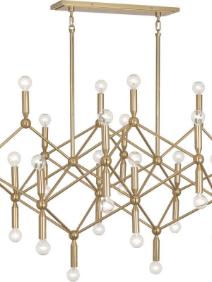 Milano Chandelier In Brass