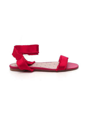 Redvalentino Ankle Strap Flat Sandals