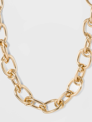 Thick Chain Link Necklace - A New Day™ Gold