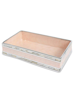 Julia Knight Classic 9" Guest Towel Tray In Pink Ice