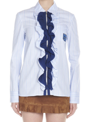 Prada Ruffle Front Shirt