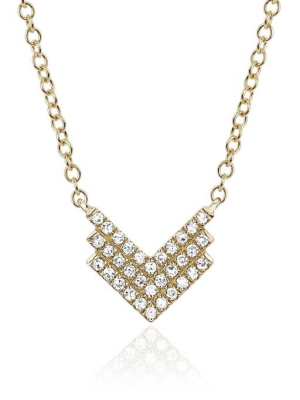 Ef Collection Diamond Shield Necklace